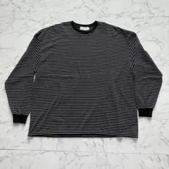 【美品】COOTIE ロングTシャツ ボーダー 黒×白 日本製 Ｍサイズのサムネイル