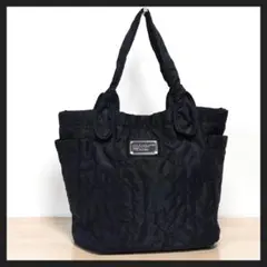 MARC JACOBS ナイロントートバッグ ロゴ ステッチ ブラック