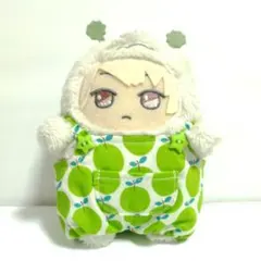 モンぬいサイズ サロペット（木の実柄 ライトグリーン）