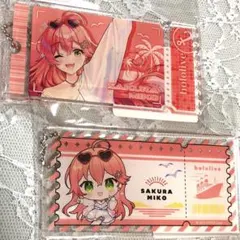 DMMスクラッチ　ホロライブ　さくらみこ　アクリルキーホルダー2点
