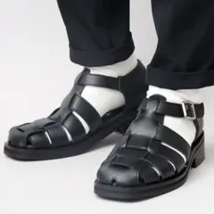 美品 glabella グラベラ 黑色 古卡涼鞋