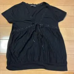 COUP SEC BOUGER レース切替 半袖カットソー ブラック M