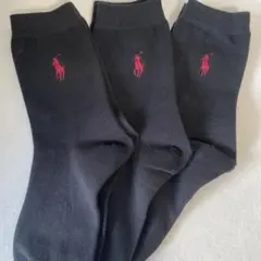 POLO ポロラルフローレンのレディース用ソックス3足セット、新品22~24cm