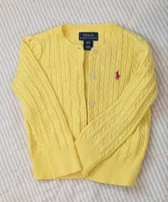 【POLO RALPH LAUREN】イエローカーディガン 100cm