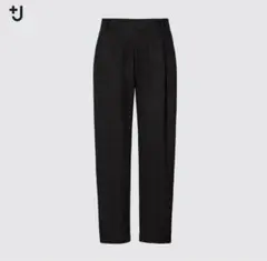 ユニクロ +J ウールブレンドタックパンツ ブラックW76