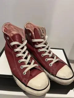 【US製80s-90s】コンバース オールスター レザー 赤 US5.5