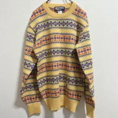 ◆最終価格◆ジグザグ　黄色セーター　長袖　ニット　ZIG-ZAG SNOWMAN