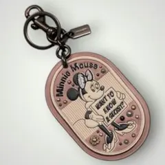 新品 COACH × Disney ミニーマウス レザーバッグチャーム 正規品