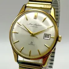 【稼働品】セイコー メンズ　スカイライナー 手巻き 腕時計 21石 カレンダー