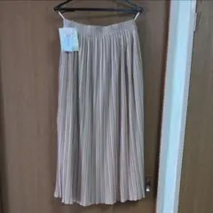 新品 SUFFUSE x COCO プリーツスカート L ベージュ