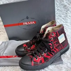 PRADA コミックプリント ハイカットスニーカー 日本限定 8 1/2のサムネイル