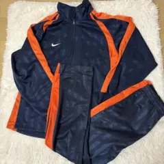 Nike DRI-FITジャージ上下セットアップ　ネイビー/オレンジ
