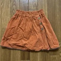 ビケットクラブ　オレンジ 飾りボタン付きスカート
