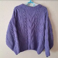 【最終値下げ】ケーブル編み ニット