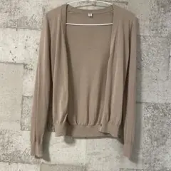 UNIQLO Vネックカーディガン ベージュ Sサイズのサムネイル