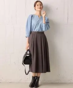 【組曲】ウーステッドライクギャバ スカート