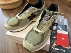 新品 ニューバランス jjjjound ジョウンド別注 グリーン M990JD3