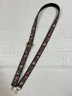 インド刺繍リボン　ショルダーストラップ　スマホストラップ　カメラストラップ　花柄