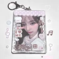 ♫トレカケースデコ レジン ウィッシュコア 家 音符 ボタン 羽 水玉 リボン