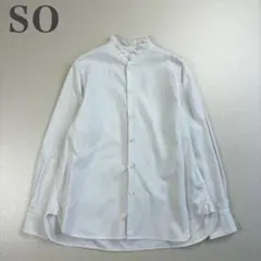 エスオー SO 美品 フリンジネック コットン100% 長袖シャツブラウス F