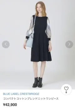 ブルーレーベルクレストブリッジ　チェック柄　ワンピース