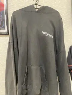 ESSENTIALS 花柄プリント パーカー 黒