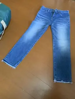 R.H.Vintage 裾フリンジ デニムパンツ ブルー