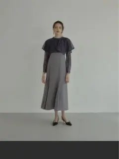 訳ありのため値下　ANDRESDレイヤードケープドレス オケージョンドレス