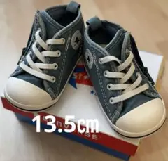 CONVERSE スニーカー キッズ13.5センチ グリーン ファスナー付き