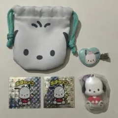 マンチョコ ポチャッコ フロッキー キーホルダー 巾着 ヘアピン