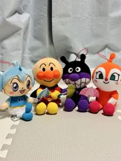 アンパンマン バイキンマン ドキンちゃん チャポン ぬいぐるみ4体セット