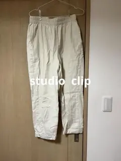 studio clip ホワイトワイドパンツ