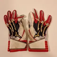 Mizuno バッティング用手袋 レッド/ホワイト