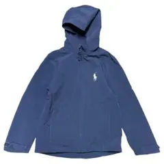 【美品】ポロラルフローレン マウンテンパーカー ネイビー フード付 メンズS相当