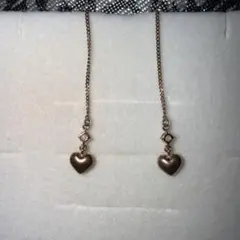 K10 PGハート型チャーム ピアス