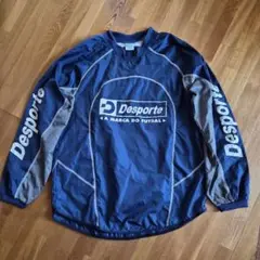 Desporte 長袖ピステ ネイビー/グレー ロゴはがれ有り デスポルチ