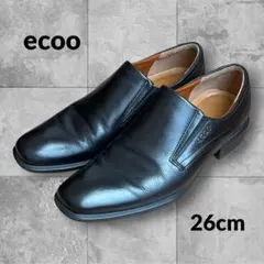 ECCO エコー 本革 ブラック スリッポン MENS 42 美品のサムネイル