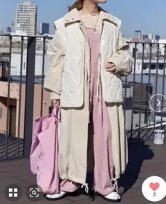 wcloset キャルティングベスト&コート　春コート　ベェージュコートのサムネイル
