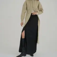 CLANE WRAP SLIT SKIRT
