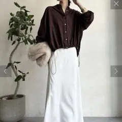 完売 DOU DOUドゥドゥ スピンドルロングスリーブシャツ バントカラー