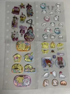 A7 6穴　リフィル　シール　4シート　ウォーターシール　ぷっくり　シャカシャカ