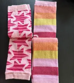 BABYGAP 【新品】ベビーレッグウォーマー 星柄 ストライプ ピンク系2足