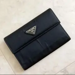 PRADAプラダ★三つ折り財布 二つ折り財布 ナイロン サフィアーノレザー