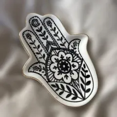 ハムサハンド　ファティマの手　アクセサリートレイ　　トレー　小物入れ　セラミック