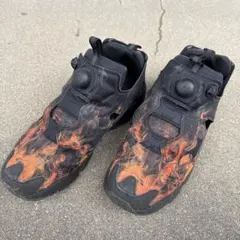 Reebok スニーカー ブラック/オレンジ 8.5