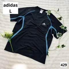 アディダス adidas L Tシャツ 黒 スポーツ ランニングウェア