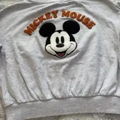 MICKEY MOUSE 刺繍 薄手トレーナー
