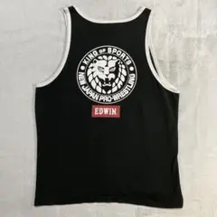 希少 新日本プロレス EDWIN コラボ タンクトップ XL ライオンマーク 黒のサムネイル
