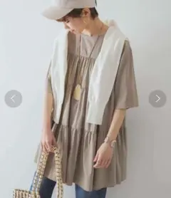 URBAN RESEARCH コットンシルクティアードブラウス