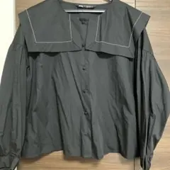 ZARA ブラック 長袖 シャツ M